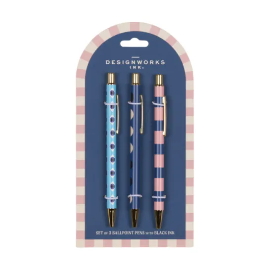 A Dopo Set of 3 Pens - Eye, Moon, Stripe