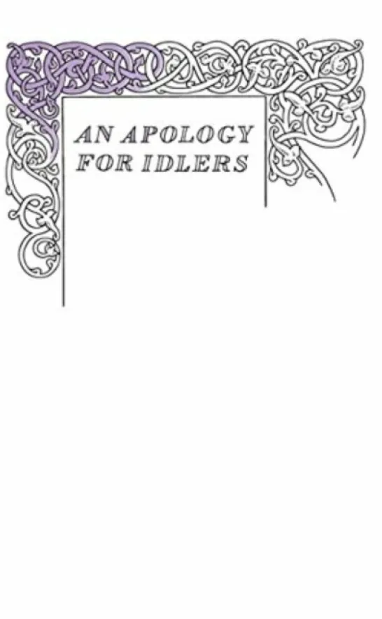 An Apology For Idlers