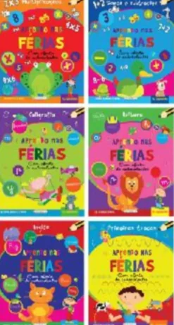 Aprendo nas Férias, Multiplicações, Somas, Leituras, Caligrafia