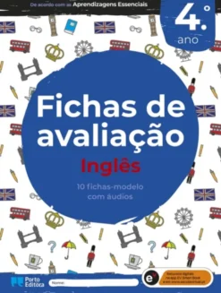 Fichas de Avaliação - Inglês - 4.º Ano -10 fichas-modelo com áudios