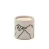 Impressions Ceramic Candle 5.75 oz./163g - White - Pinky Promise - Wild Fig & Cedar