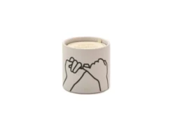 Impressions Ceramic Candle 5.75 oz./163g - White - Pinky Promise - Wild Fig & Cedar