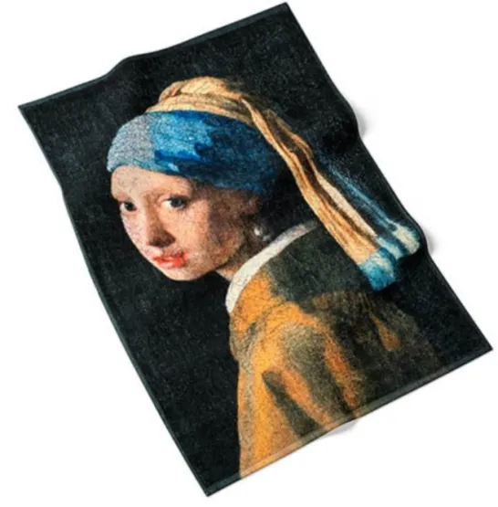 Johannes Vermeer - Knitted Tea Towel - Girl with a Pearl Earring - Size EU 40 x 60cm