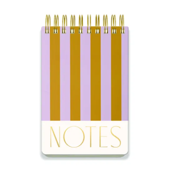 Large Chunky Notepad - Lilac + Ochre Stripes