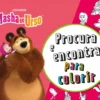 Masha e o Urso - Procura e encontra para colorir