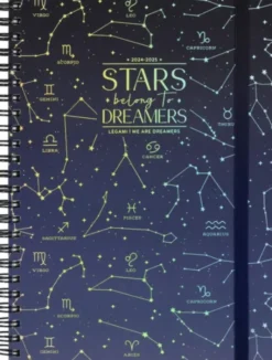 16-Month Diary - 2024/2025 - Large Weekly Spiral Bound Diary - Stars