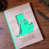 Note Book Padrão Descobrimentos Recortado Verde