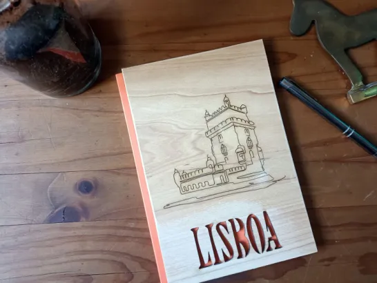 Note Book Torre Belém Recortado Laranja