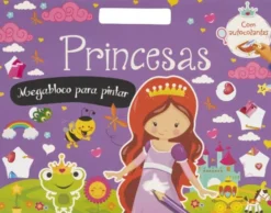 Princesas - Megabloco para pintar com autocolantes
