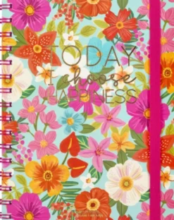 Spiral Notebook Large Flowers