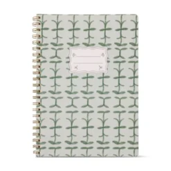 Tulip A5 Twin Wire Notebook - Green Lattice
